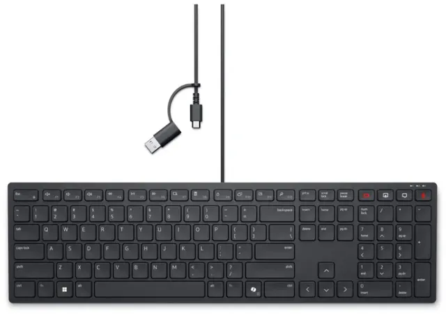 Dell Pro Wired Collaboration Keyboard - KB525C - Czech/Slovak (QWERTZ) (P/N: KB525C-CS-EMEA) Dell Pro Wired Collaboration Keyboard - KB525C - Czech/Slovak (QWERTZ) (KB525C-CS-EMEA) — originálny produkt Dell